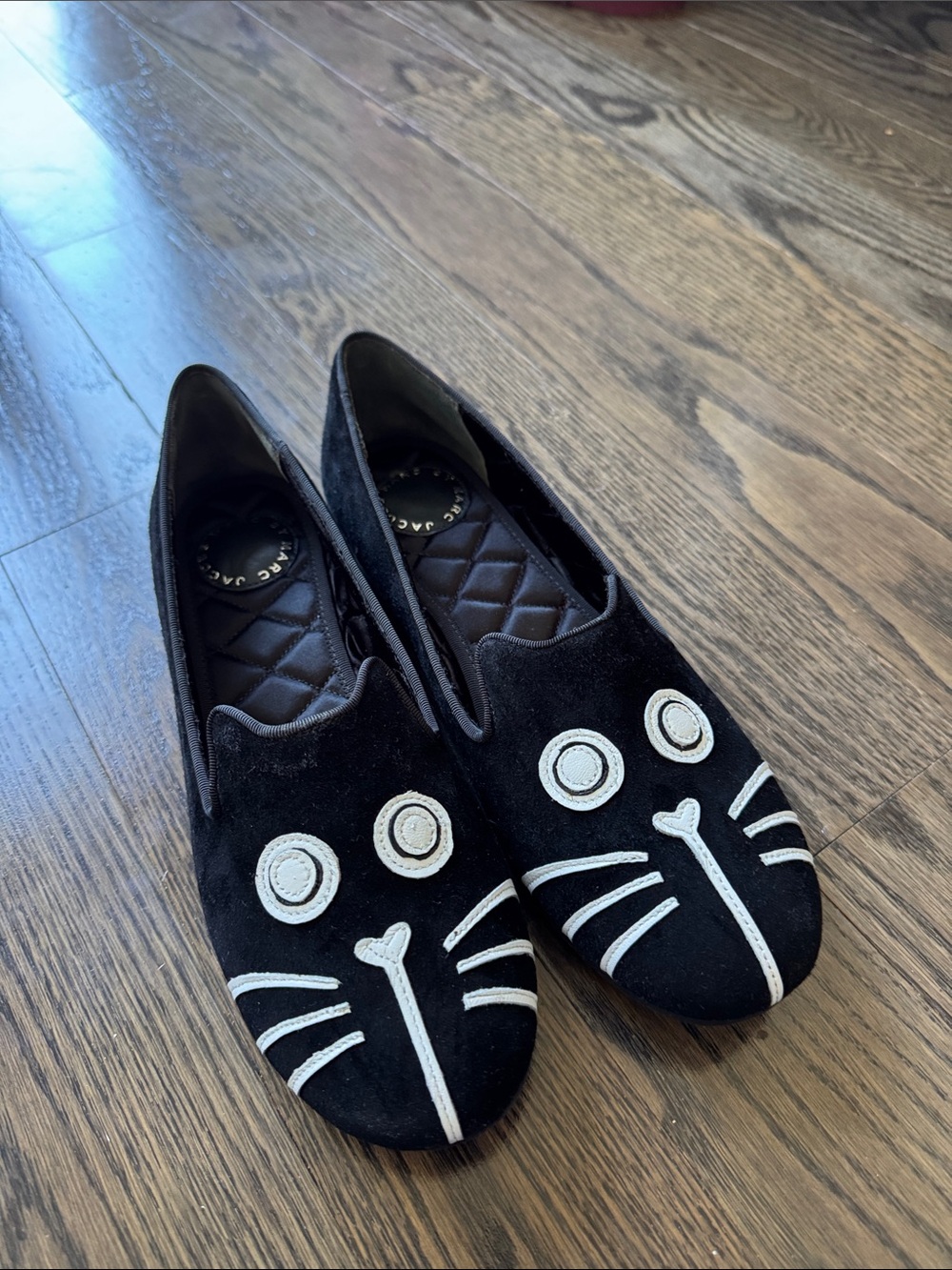 Brand New Marc Jacobs Black Suede Cat Face Loafers - Never weared